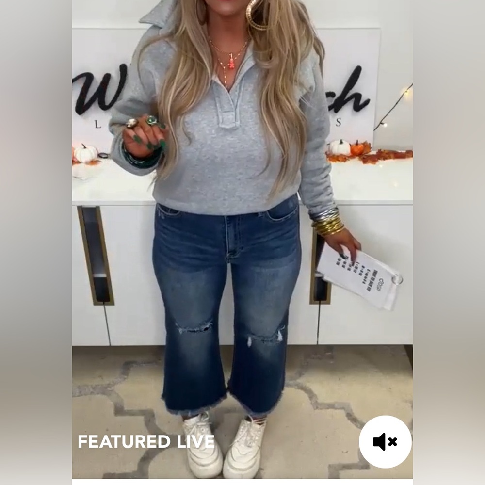 Ankle Wide Leg Jeans